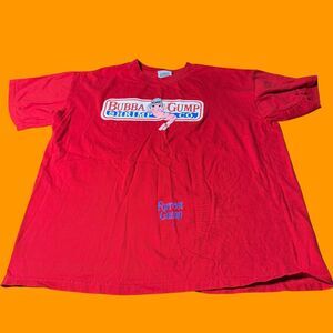 Vintage Forrest Gump Shirt Mens XL Red Bubba Gump Shrimp Movie Promo USA